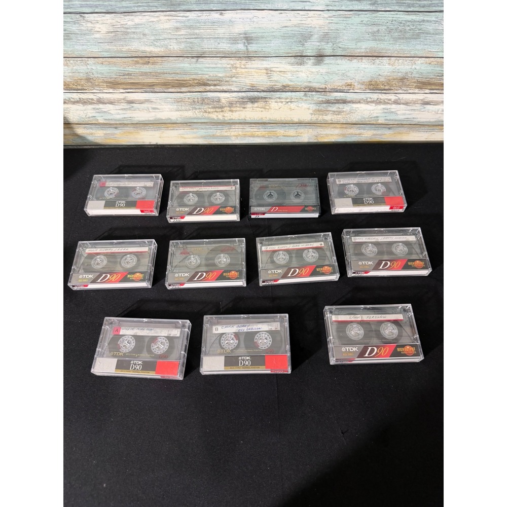 TDK D90 Cassette Tapes Lot 11 Gray Excellent Normal Bias Type I 90 Min Recording